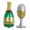 2 pcs 14" tall Champagne Bottle and Goblet Foil Balloons Set Bachelorette Party
